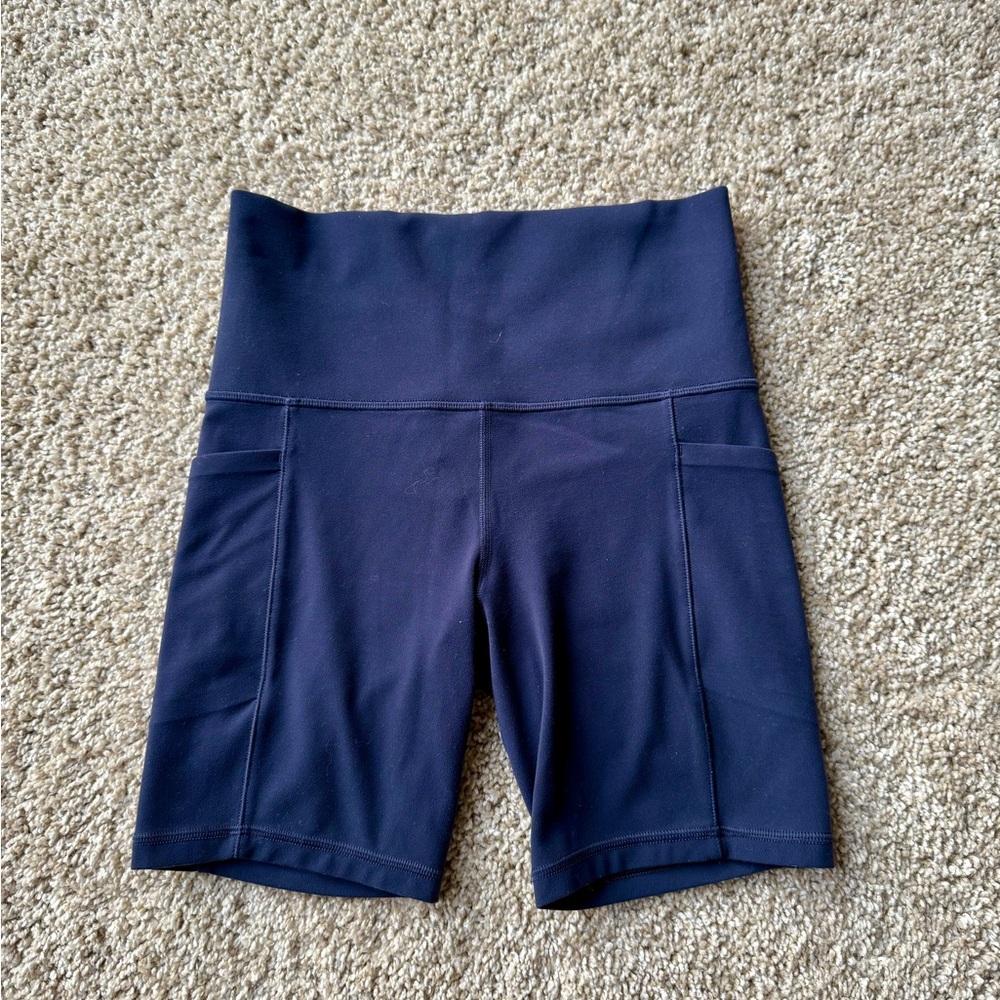 Athleta Navy Shorts 7”